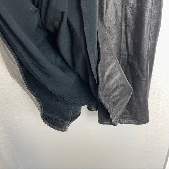 Maeve Anthropologie Faux Vegan Leather Pinafore Dress - Picture 9 of 12